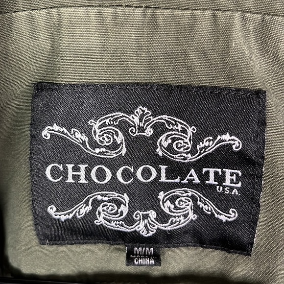 Chocolate Women’s Olive Green Utility Jacket with Hood - Picture 7 of 7